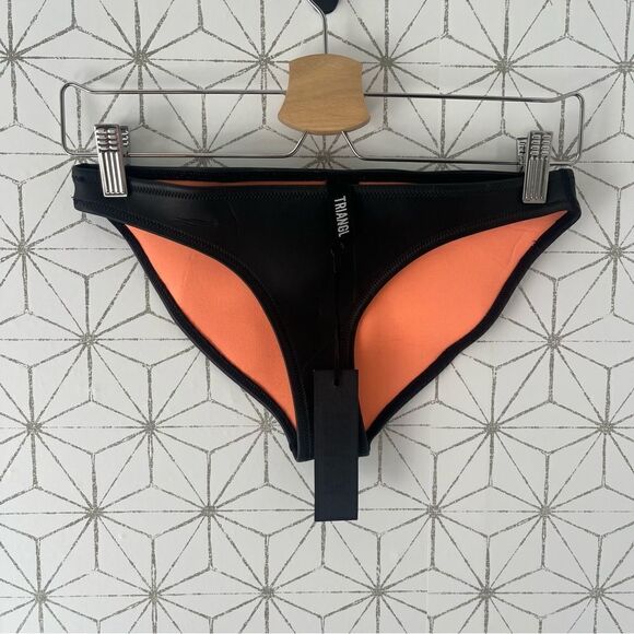 Triangl Neoprene Leather Feel Swim Bikini Bottom - Picture 1 of 5